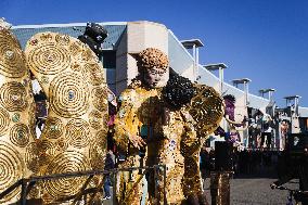 The Preparation Of The Floats For The First Masked Course At The Cittadella Del Carnevale In Viareggio