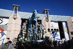 The Preparation Of The Floats For The First Masked Course At The Cittadella Del Carnevale In Viareggio