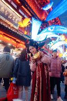 Chinese Lunar New Year Folk Art Lantern Festival of the Year of the Snake at Yu Garden in Shanghai