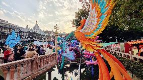 Chinese Lunar New Year Folk Art Lantern Festival of the Year of the Snake at Yu Garden in Shanghai