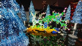 Chinese Lunar New Year Folk Art Lantern Festival of the Year of the Snake at Yu Garden in Shanghai
