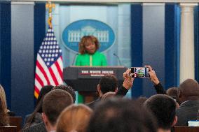 White House Press Secretary Karine Jean-Pierre Delivers Her Last Press Briefing Of The Biden Administration
