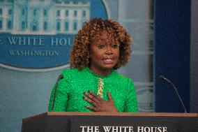 White House Press Secretary Karine Jean-Pierre Delivers Her Last Press Briefing Of The Biden Administration