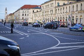Departure Of Munich Security Conference Participants With Police Protection