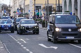 Departure Of Munich Security Conference Participants With Police Protection