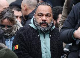 Dieudonne At Memorial Service For Jean-Marie Le Pen - Paris