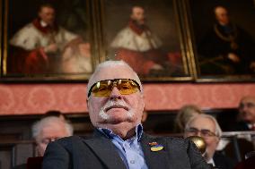 Lech Walesa In Krakow