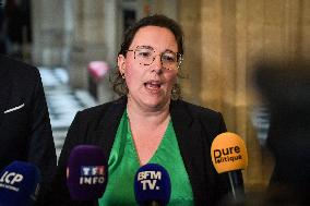Presser on the motion of censure voting at the National Assembly in Paris FA