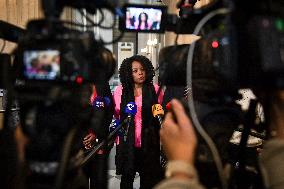 Presser on the motion of censure voting at the National Assembly in Paris FA