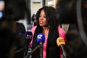 Presser on the motion of censure voting at the National Assembly in Paris FA