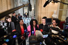 Presser on the motion of censure voting at the National Assembly in Paris FA