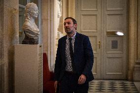 Presser on the motion of censure voting at the National Assembly in Paris FA