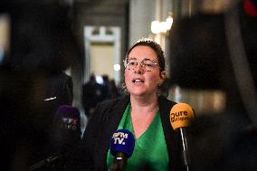 Presser on the motion of censure voting at the National Assembly in Paris FA