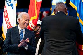 President Joe Biden Attends Commander in Chief Farewell Ceremony in Arlington, Virginia