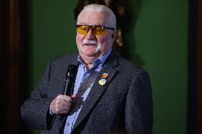 Lech Walesa In Krakow, Poland