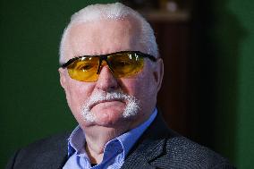 Lech Walesa In Krakow, Poland