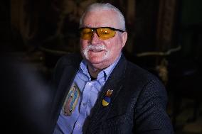 Lech Walesa In Krakow, Poland