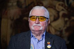 Lech Walesa In Krakow, Poland