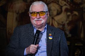 Lech Walesa In Krakow, Poland