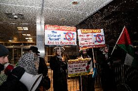 Protester Showed Up At The State Department  To Celebrate The Seizing Fire Deal
