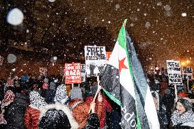 Protester Showed Up At The State Department  To Celebrate The Seizing Fire Deal