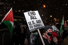 Protester Showed Up At The State Department  To Celebrate The Seizing Fire Deal