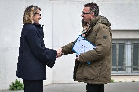 Meeting on pensions at the Ministry of Labour in Paris FA