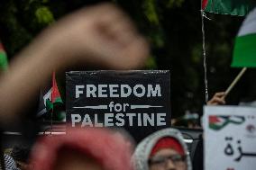 Rally In Solidarity With The Palestinan People In Jakarta