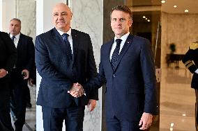 Lebanon's new President Aoun Welcomes President Macron - Beirut