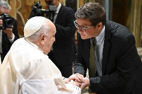 Pope Francis In Private Audience - Vatican