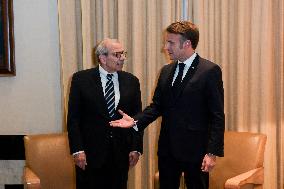 Macron Meets Nawaf Salam - Beirut