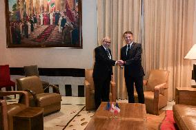 Macron Meets Nawaf Salam - Beirut
