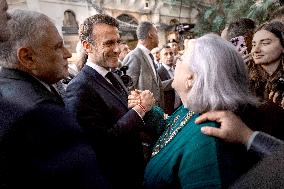 Macron Visits Gemmayze District - Beirut