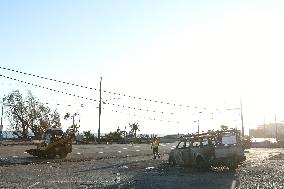 Disaster Areas Of Pacific Palisades After The Wildfire - CA