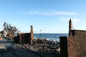Disaster Areas Of Pacific Palisades After The Wildfire - CA
