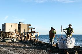 Disaster Areas Of Pacific Palisades After The Wildfire - CA