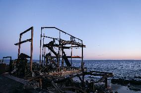 Disaster Areas Of Pacific Palisades After The Wildfire - CA