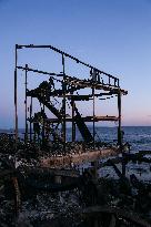 Disaster Areas Of Pacific Palisades After The Wildfire - CA
