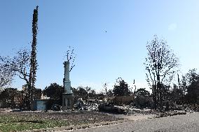 Disaster Areas Of Altadena After The Passage Of Eaton Fire - LA