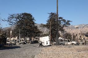 Disaster Areas Of Altadena After The Passage Of Eaton Fire - LA