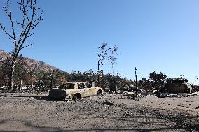 Disaster Areas Of Altadena After The Passage Of Eaton Fire - LA