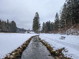 Winter Landscape In Bavaria