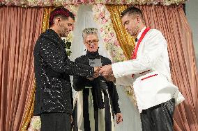 MFW - JordanLuca’s Design Duo Just Got Married At Their Show