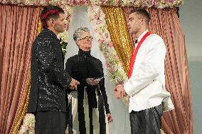 MFW - JordanLuca’s Design Duo Just Got Married At Their Show