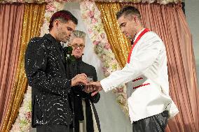 MFW - JordanLuca’s Design Duo Just Got Married At Their Show