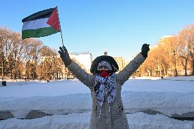 Pro-Palestinian Protest In Edmonton