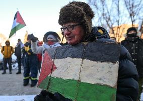 Pro-Palestinian Protest In Edmonton