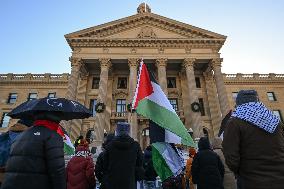 Pro-Palestinian Protest In Edmonton