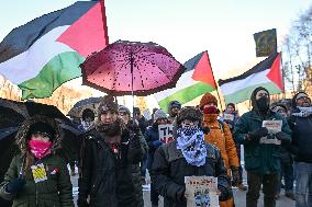 Pro-Palestinian Protest In Edmonton