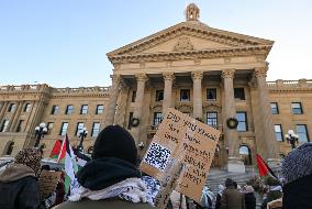 Pro-Palestinian Protest In Edmonton